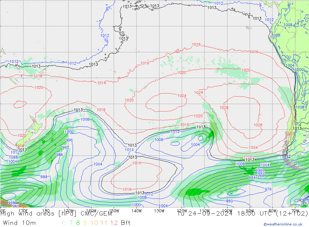 High wind areas CMC/GEM mar 24.09.2024 18 UTC