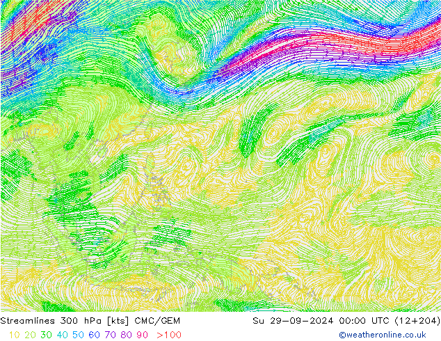  300 hPa CMC/GEM  29.09.2024 00 UTC