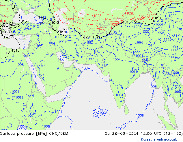 pressão do solo CMC/GEM Sáb 28.09.2024 12 UTC