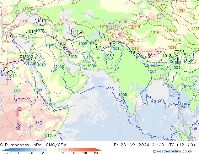 Druktendens (+/-) CMC/GEM vr 20.09.2024 21 UTC