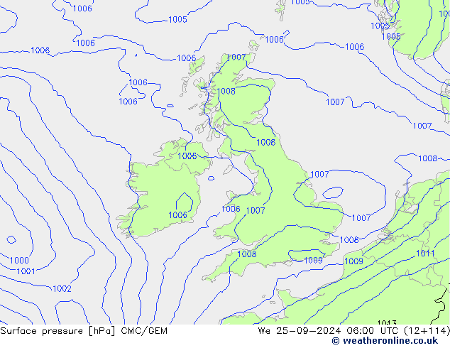 Bodendruck CMC/GEM Mi 25.09.2024 06 UTC