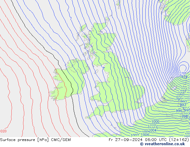 Presión superficial CMC/GEM vie 27.09.2024 06 UTC