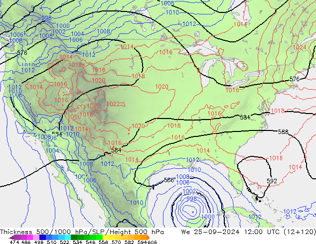 Theta-e 850hPa CMC/GEM śro. 25.09.2024 12 UTC