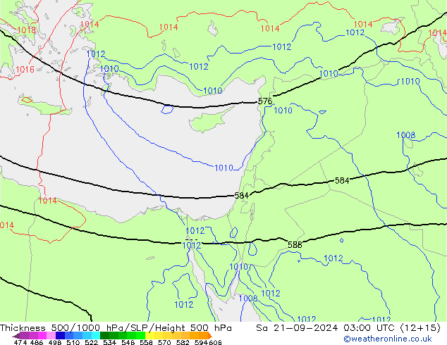 Theta-e 850hPa CMC/GEM Sa 21.09.2024 03 UTC