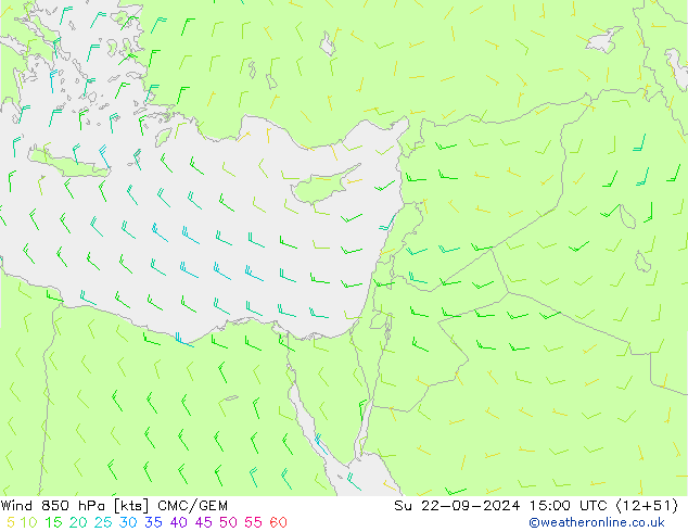  850 hPa CMC/GEM  22.09.2024 15 UTC