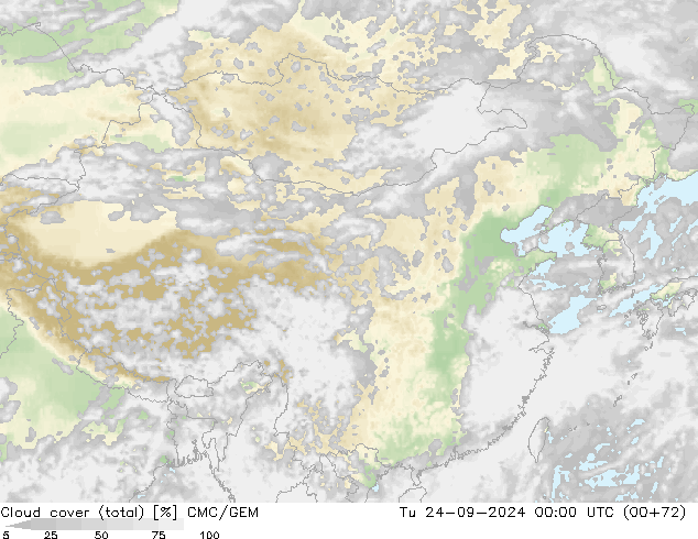 云 (总) CMC/GEM 星期二 24.09.2024 00 UTC