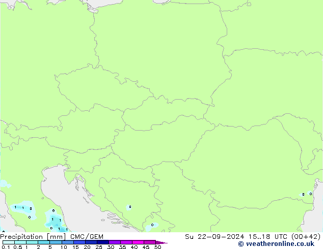 Precipitation CMC/GEM Su 22.09.2024 18 UTC