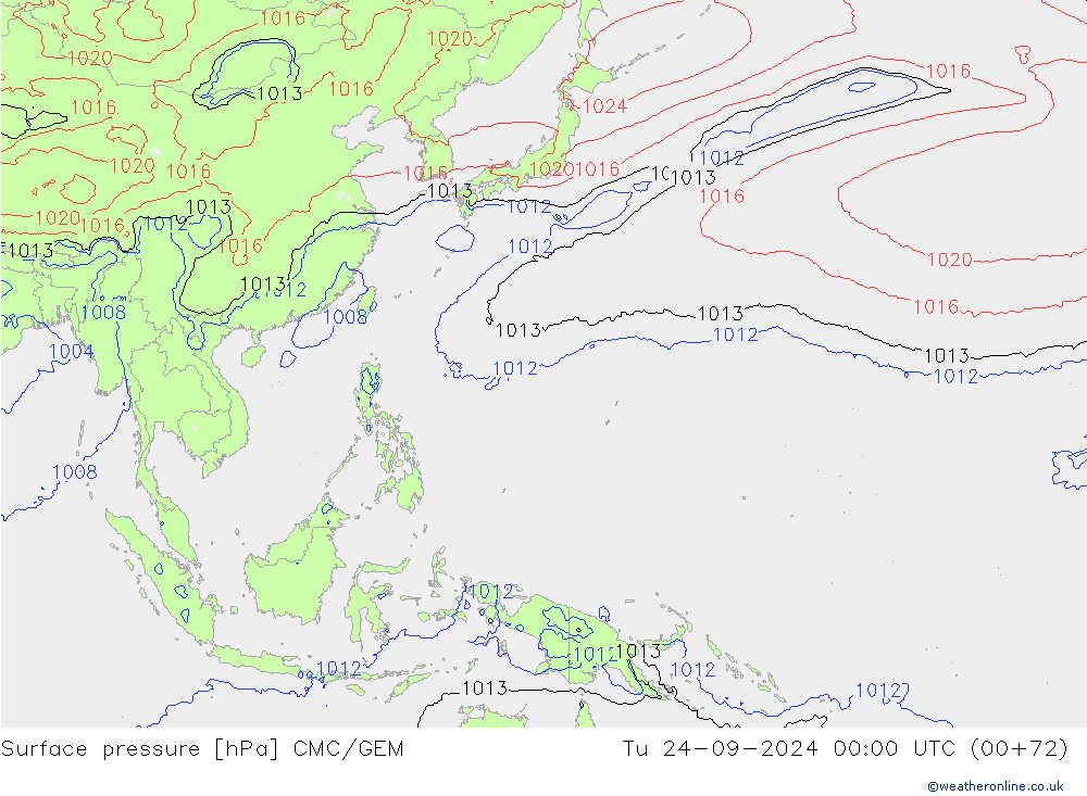 Bodendruck CMC/GEM Di 24.09.2024 00 UTC