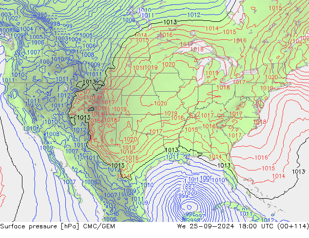 Bodendruck CMC/GEM Mi 25.09.2024 18 UTC