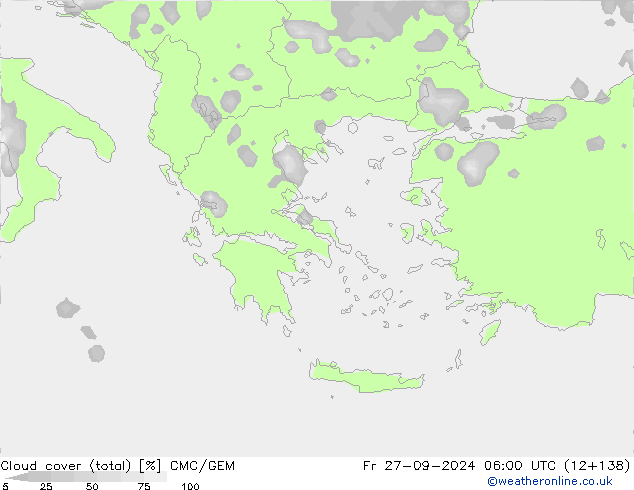 Nubi (totali) CMC/GEM ven 27.09.2024 06 UTC