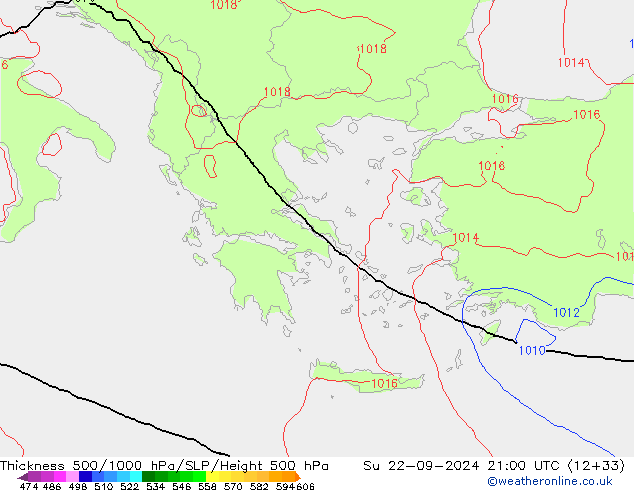 Theta-e 850hPa CMC/GEM So 22.09.2024 21 UTC