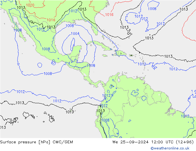 Bodendruck CMC/GEM Mi 25.09.2024 12 UTC