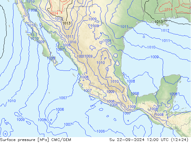 Presión superficial CMC/GEM dom 22.09.2024 12 UTC