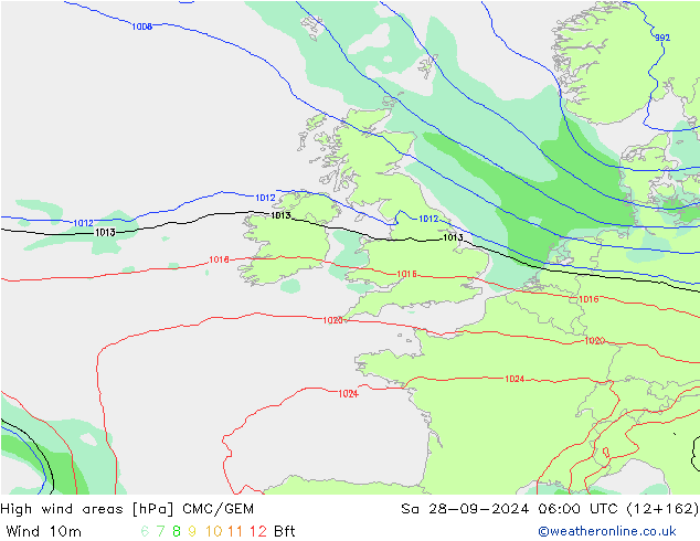 High wind areas CMC/GEM sab 28.09.2024 06 UTC