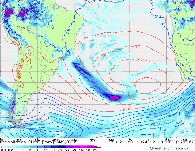 Nied. akkumuliert (12Std) CMC/GEM So 29.09.2024 00 UTC