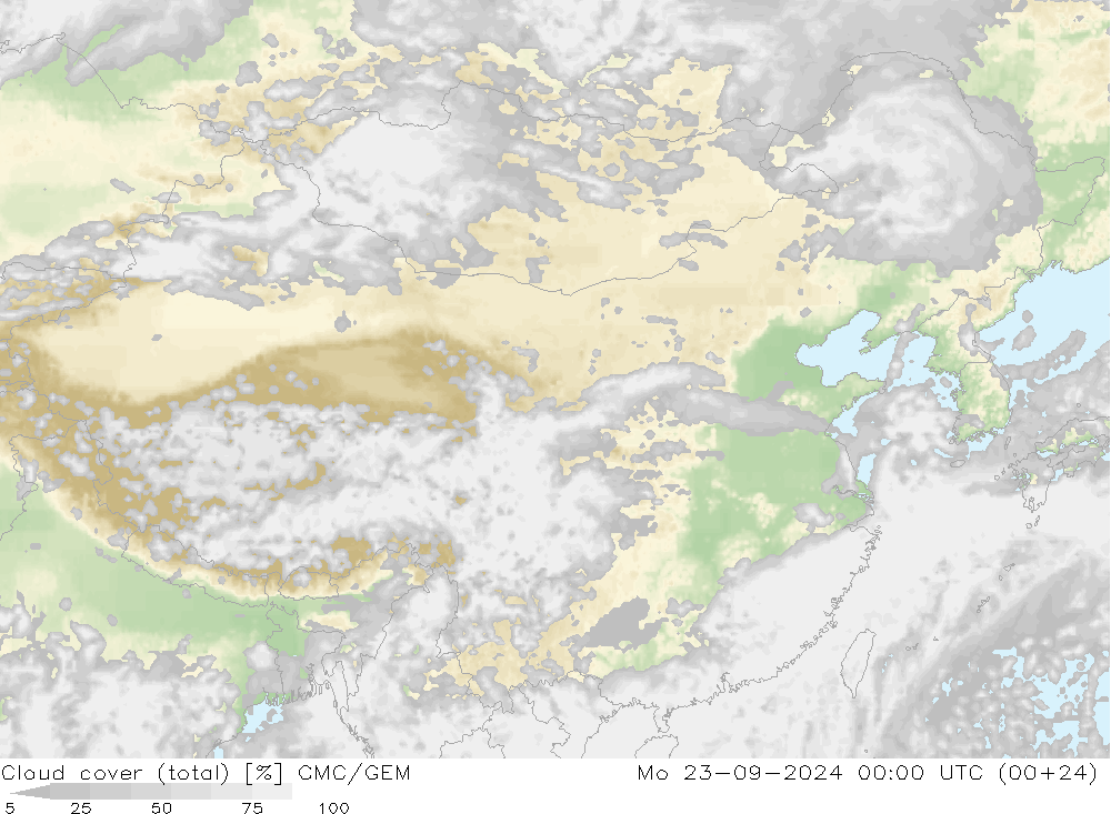 云 (总) CMC/GEM 星期一 23.09.2024 00 UTC