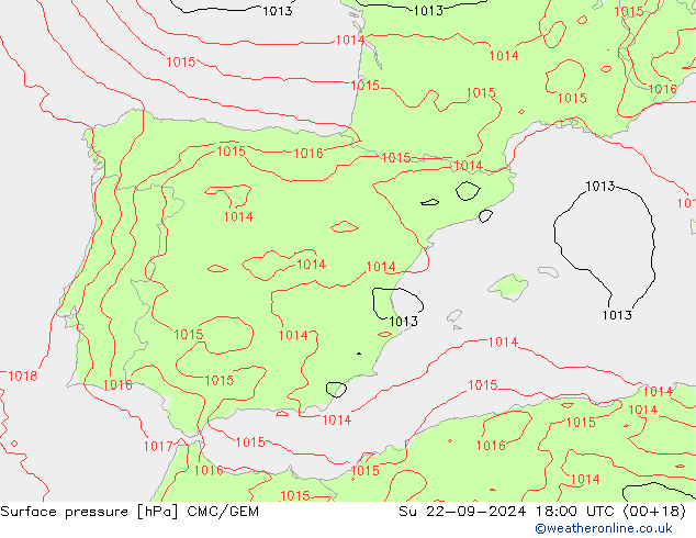 Bodendruck CMC/GEM So 22.09.2024 18 UTC