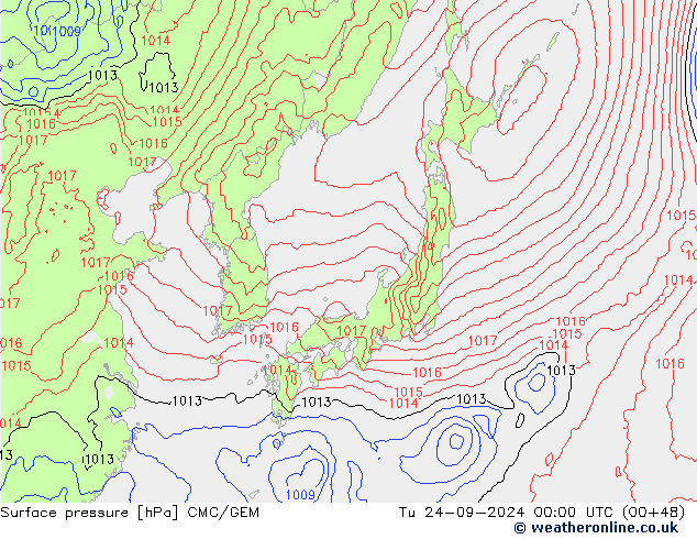 pressão do solo CMC/GEM Ter 24.09.2024 00 UTC