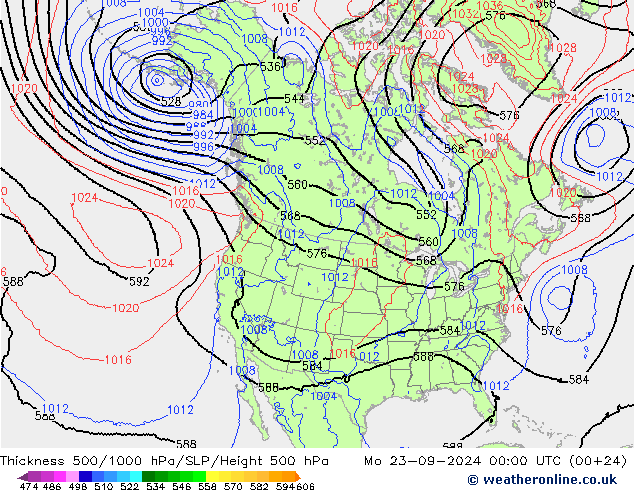 Theta-e 850hPa CMC/GEM 星期一 23.09.2024 00 UTC