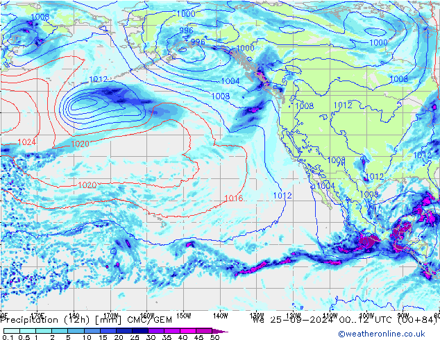 Nied. akkumuliert (12Std) CMC/GEM Mi 25.09.2024 12 UTC