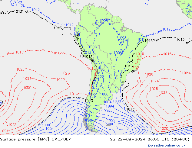 pression de l'air CMC/GEM dim 22.09.2024 06 UTC