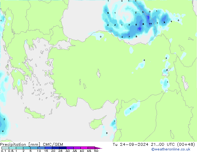 Neerslag CMC/GEM di 24.09.2024 00 UTC