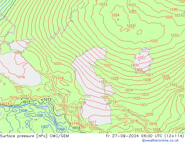 ciśnienie CMC/GEM pt. 27.09.2024 06 UTC