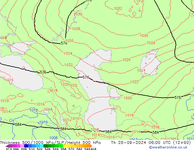 Theta-e 850hPa CMC/GEM gio 26.09.2024 06 UTC