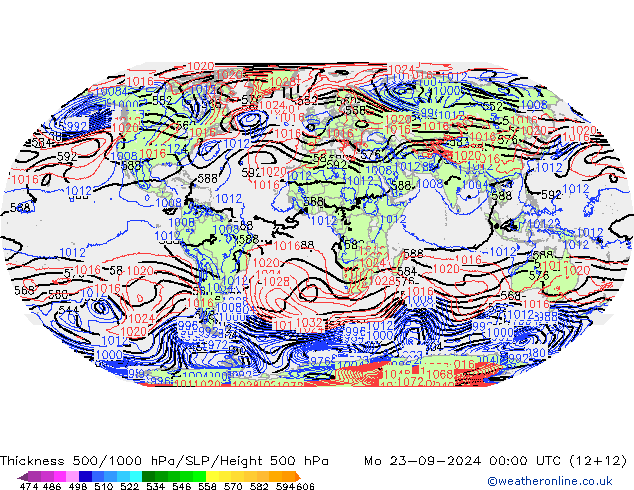 Theta-e 850hPa CMC/GEM Mo 23.09.2024 00 UTC