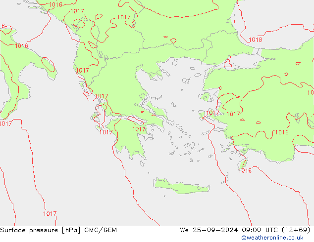 pressão do solo CMC/GEM Qua 25.09.2024 09 UTC