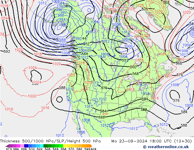 Theta-e 850hPa CMC/GEM Mo 23.09.2024 18 UTC