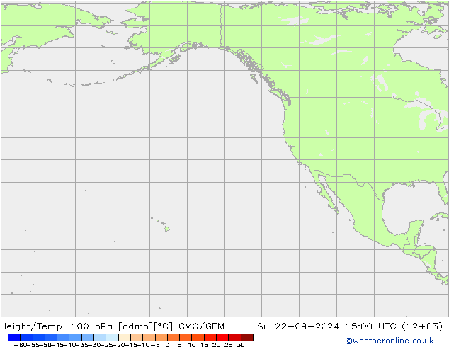 Height/Temp. 100 hPa CMC/GEM So 22.09.2024 15 UTC