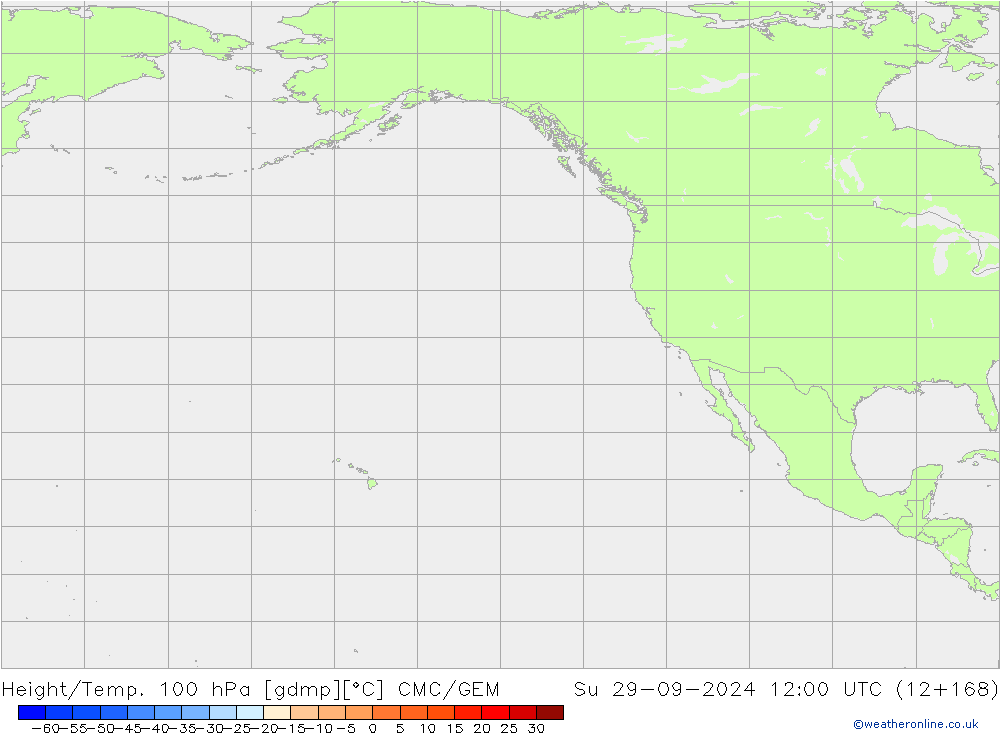 Height/Temp. 100 hPa CMC/GEM So 29.09.2024 12 UTC