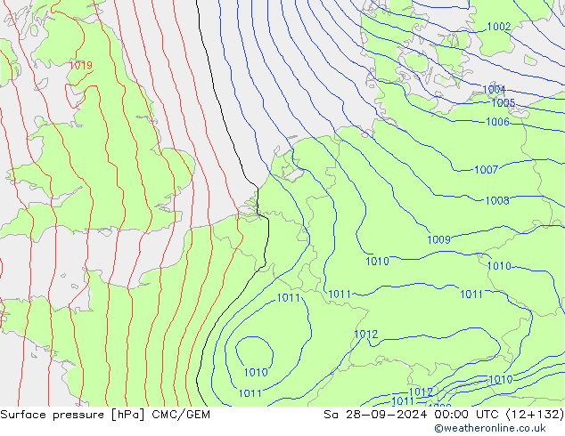 pression de l'air CMC/GEM sam 28.09.2024 00 UTC