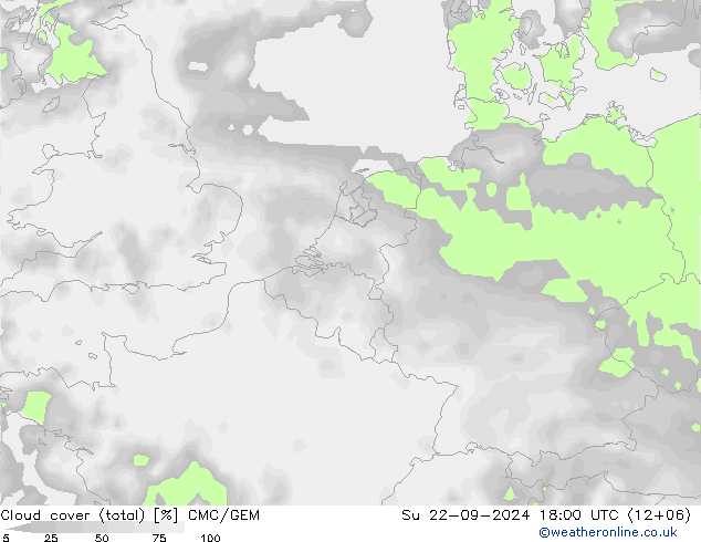 Wolken (gesamt) CMC/GEM So 22.09.2024 18 UTC