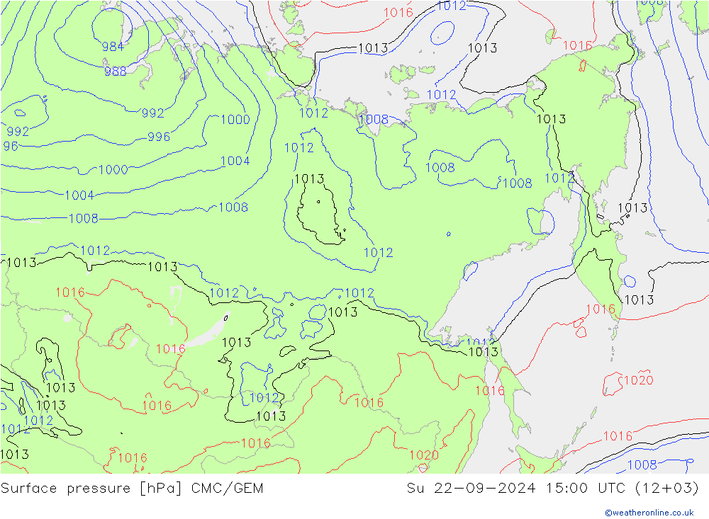 pression de l'air CMC/GEM dim 22.09.2024 15 UTC