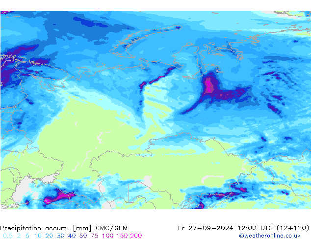 Nied. akkumuliert CMC/GEM Fr 27.09.2024 12 UTC