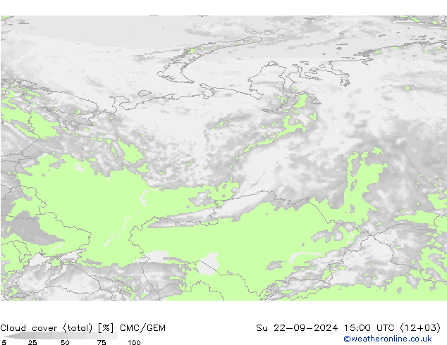 облака (сумма) CMC/GEM Вс 22.09.2024 15 UTC