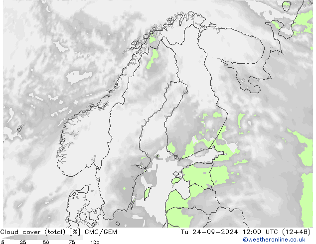 Nubi (totali) CMC/GEM mar 24.09.2024 12 UTC