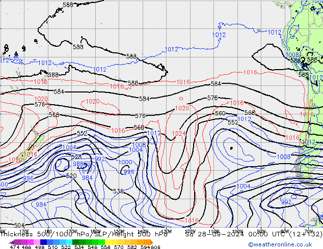 Theta-e 850hPa CMC/GEM Sa 28.09.2024 00 UTC