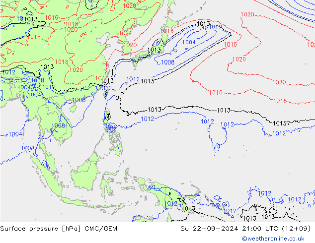 pression de l'air CMC/GEM dim 22.09.2024 21 UTC