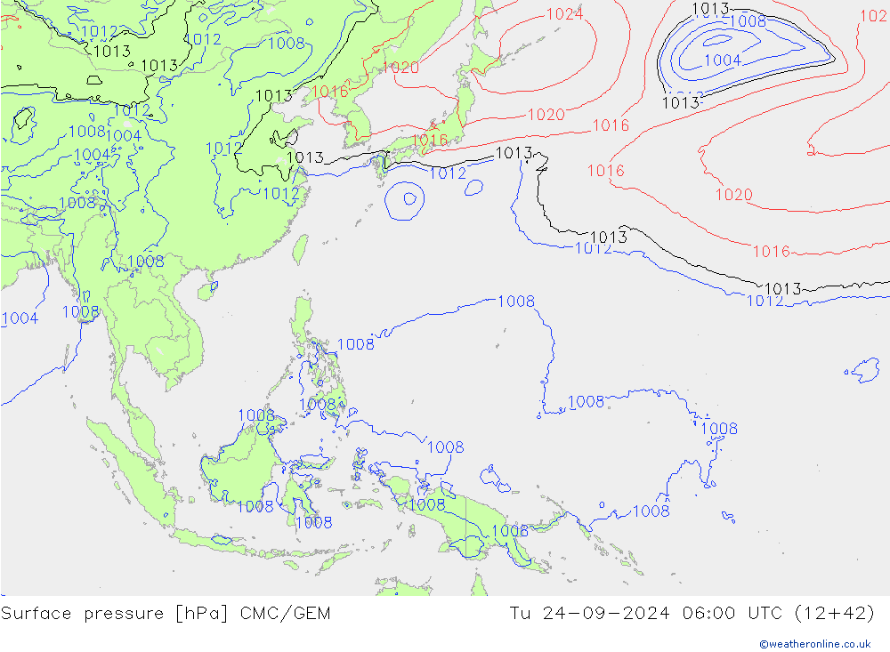 Yer basıncı CMC/GEM Sa 24.09.2024 06 UTC