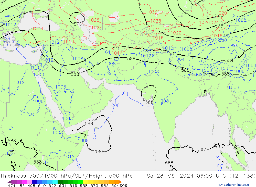 Theta-e 850hPa CMC/GEM so. 28.09.2024 06 UTC