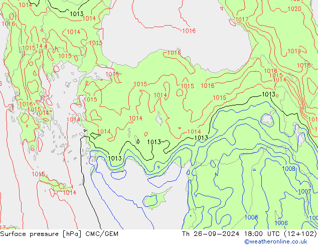 Yer basıncı CMC/GEM Per 26.09.2024 18 UTC