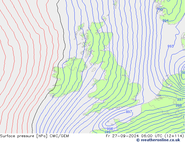 Presión superficial CMC/GEM vie 27.09.2024 06 UTC