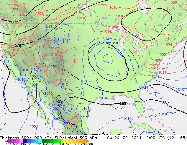 Theta-e 850гПа CMC/GEM Вс 29.09.2024 12 UTC