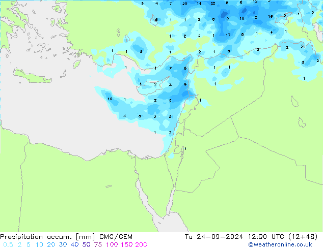 Precipitación acum. CMC/GEM mar 24.09.2024 12 UTC