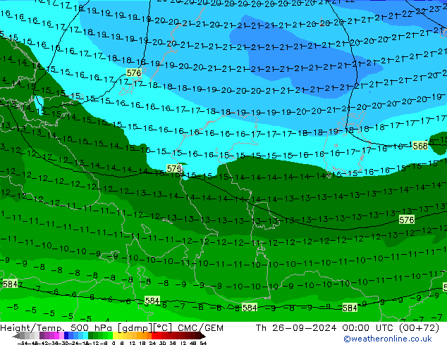 Height/Temp. 500 hPa CMC/GEM gio 26.09.2024 00 UTC