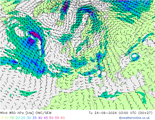 Rüzgar 850 hPa CMC/GEM Sa 24.09.2024 03 UTC