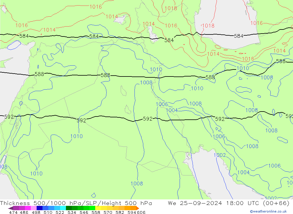 Theta-e 850гПа CMC/GEM ср 25.09.2024 18 UTC